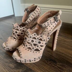 Alaïa Suede Studded Accent Sandals - Sz 36